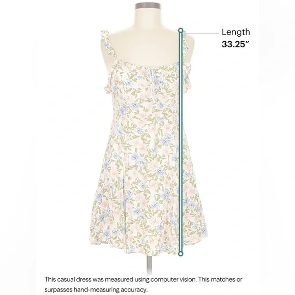 ASTR The label Hannah Mini Dress | Floral Ruffle | Skater Size M - Picture 9 of 9